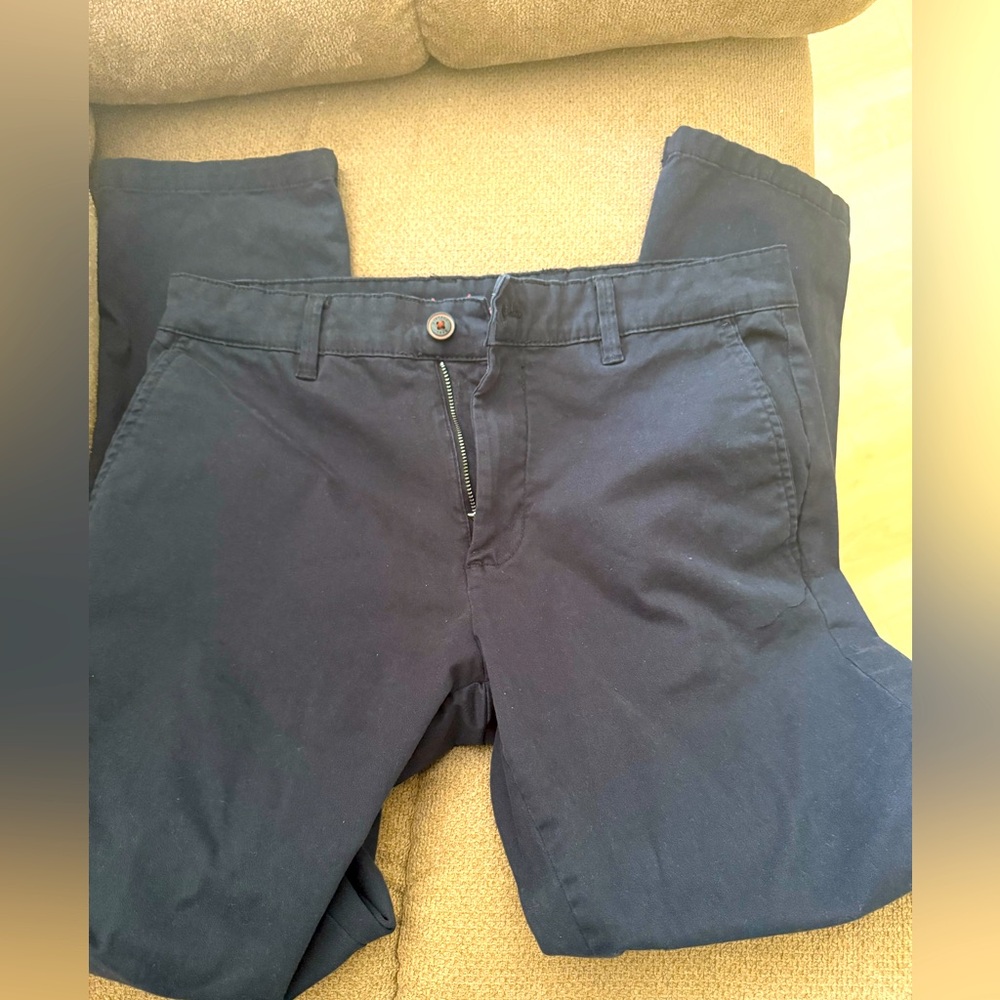 Blue Chinos with Flat Front Design